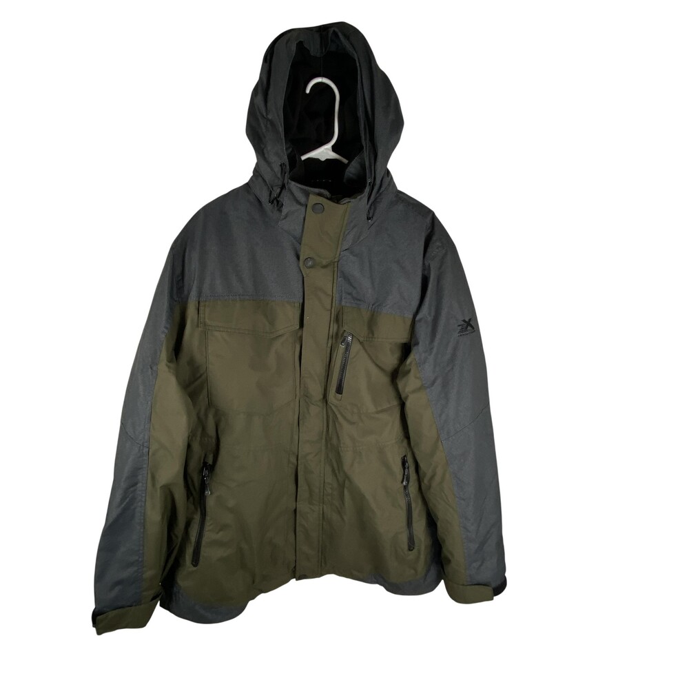 ZeroXposur Jacket Mens 2XL Green Gray 3-in-1 Hooded Winter Insulated XB4030